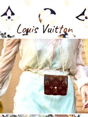 Louis Vuitton monogram ELISE wallet, vintage brown 1996 made in France authentic